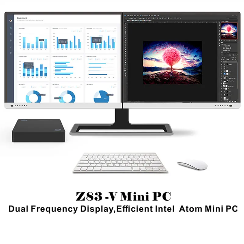 Z83-V мини ПК Intel Atom X5-Z8350 Intel HD graphics 400 2,4 ГГц+ 5,8 ггц WiFi 1000 Мбит/с USB3.0 BT4.0 Windows 10