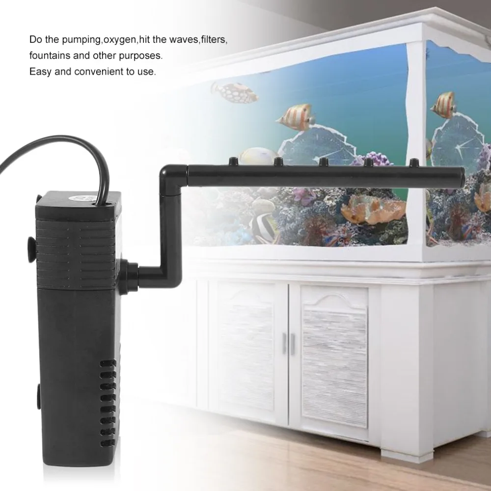 

3W 3 in 1 Portable Aquarium Internal Filter Multi-Functional Water Pump Fish Tank Filter Fish Tank Submersible Pump 220-240V