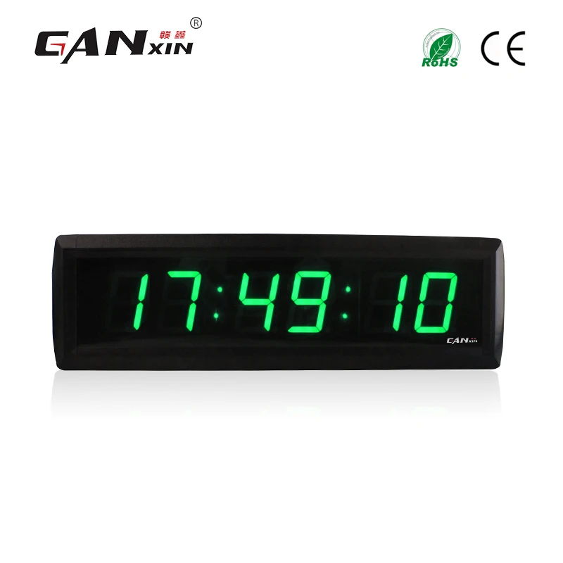 [Ganxin] Led 1,8 ''красные настенные часы цифровой предустановленный таймер с rohs квадратные настенные часы - Цвет: Green