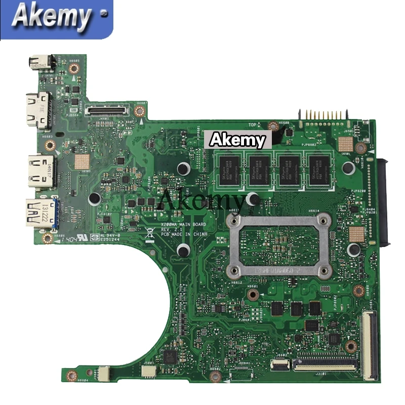 AK X200MA материнская плата для ноутбука ASUS X200MA F200M F200MA тестовая оригинальная материнская плата 4G-RAM N2840/N2830/N2815