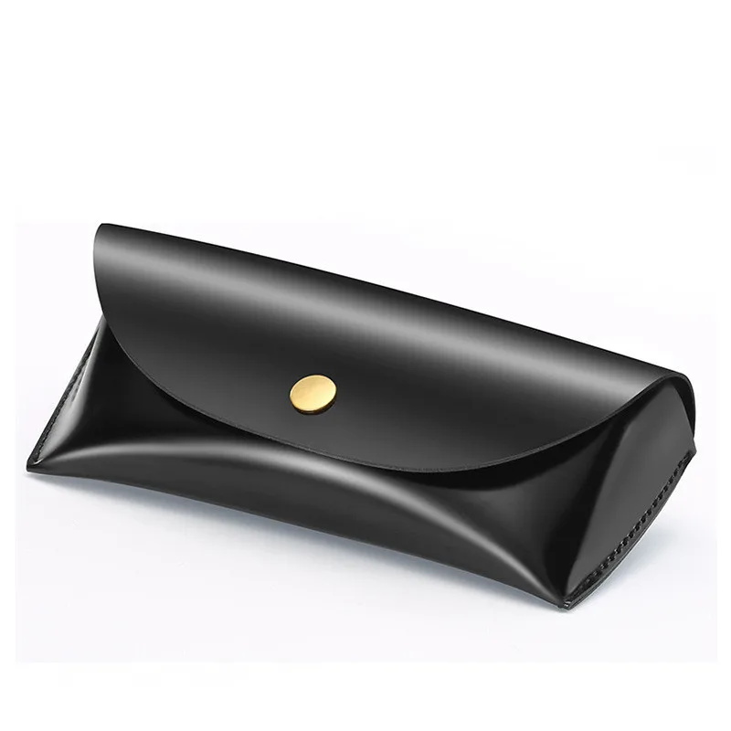 

KUJUNY Durable PU Leather Box for Eyeglasses Men Women Classic Black Sunglasses Cases Curved Professional Design Box Bag Case