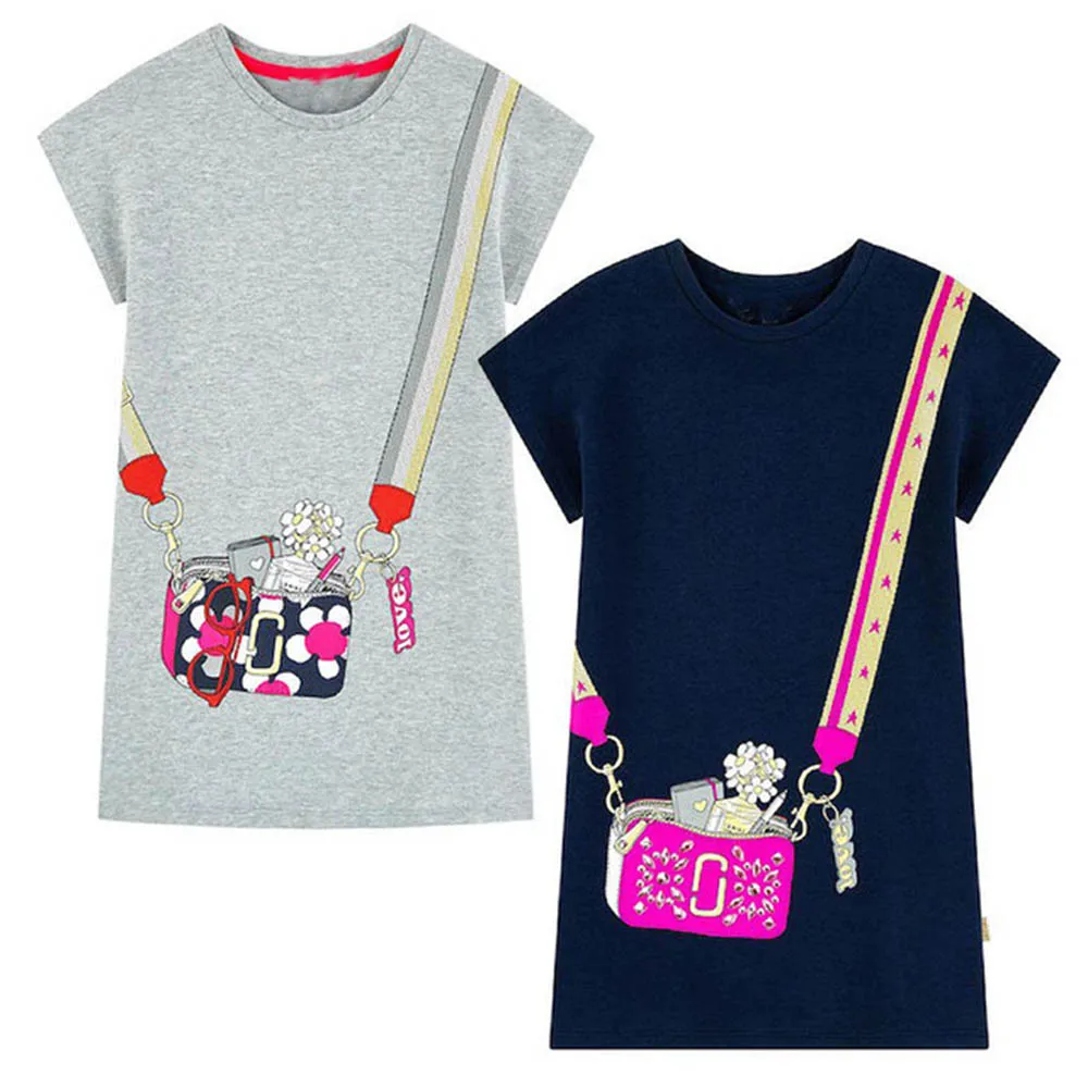 

2 Pack Unicorn Party Princess Dress Cotton Baby Girl Clothes with Animal Appliques Casual Kids Dresses for Girls Costume 2-7Year