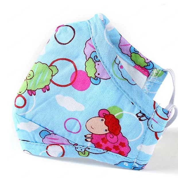 2pcs/lot Cartoon Sheep Unisex Kids Cotton Mask Children's N95 Insert