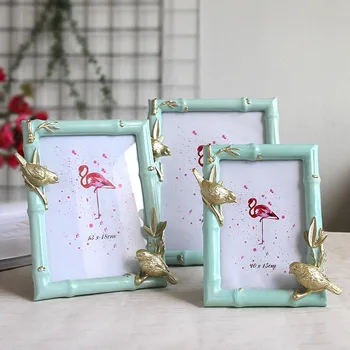 

3D Resin Bird Photos Frame Retro Rectangle Desktop Decoration Ornaments Home Bedroom Office Table Modern Picture Frames Crafts