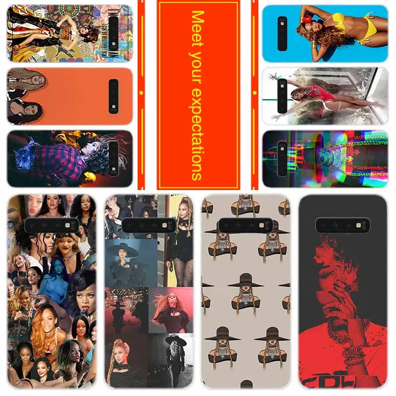 

Phone for Samsung Galaxy S10 E S9 S8 Plus S7 s6 Edge s10 plus s5 Note 10 9 8 Cover Case Beyonce And Rihanna