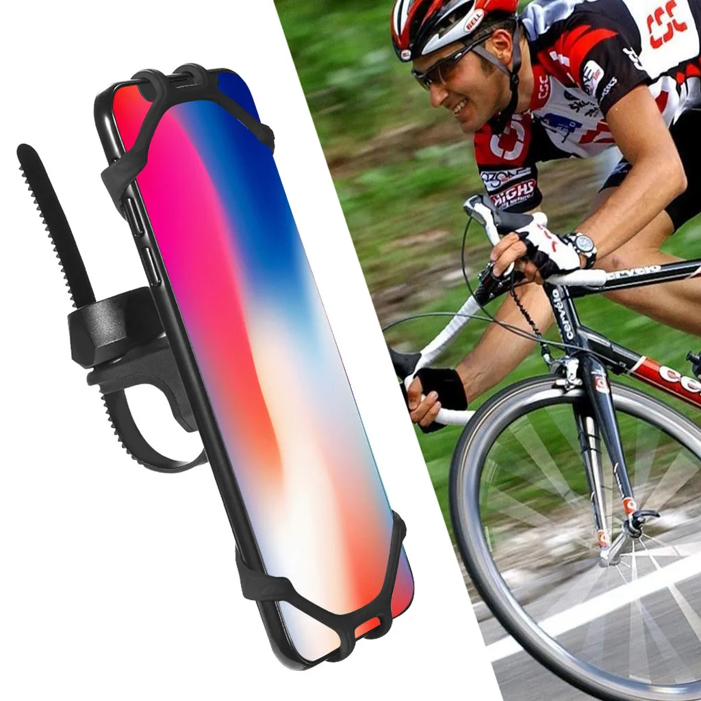 Универсальный держатель для телефона на велосипед вращающийся на 360 ° силиконовый держатель для велосипеда держатель для телефона на руль# LR1