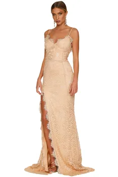 

New Sexy Women Summer Dress Vintage Backless Bodycon Retro Lace Maxi Dress Elegant Party Long Dresses Vestidos