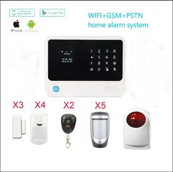 

G90B gsm wifi Home Security Alarm system Dual Network WiFi/GSM Burglar Alarm smart home security APP control intruder alarm