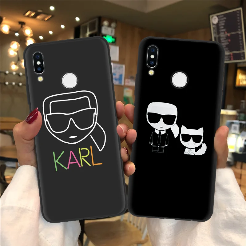 

Fashion Karl Lagerfeld Matte Case For TPU Huawei P30 Pro P8 P10 P9 mini 2017 Mate 20 Pro P Smart 2019 For Huawei P20 Lite Cover