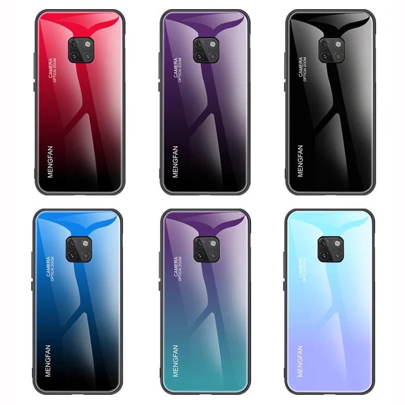 

For Huawei mate 20 mate 20 pro Cool Symphony Phone Case Double Color Gradient Glass Case For Huawei mate20 mate20 pro 20 Lite