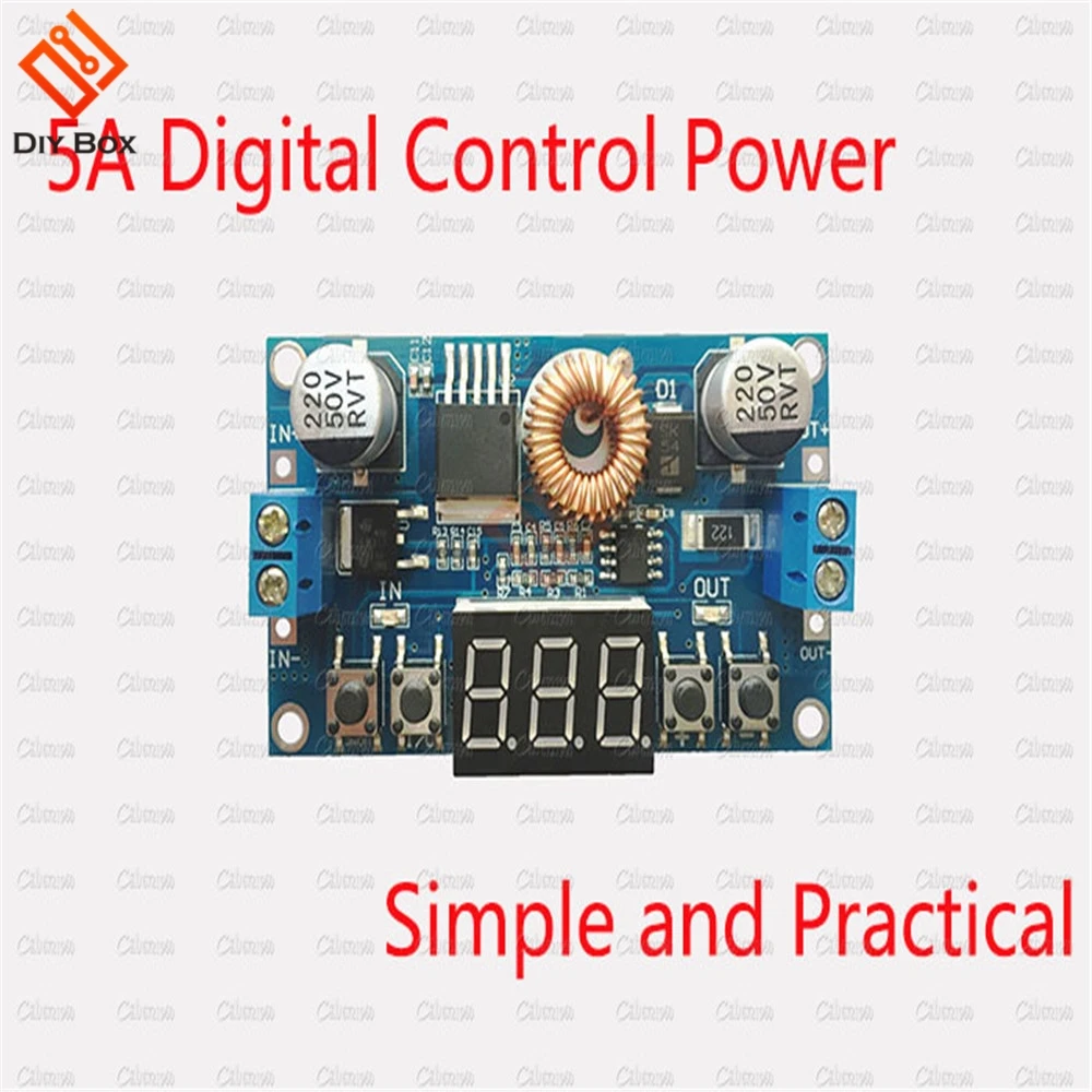 

DC-DC 5A LED Step-Down Charge Module Digital Control Power With Voltmeter Ammeter LED Digit Display Standard