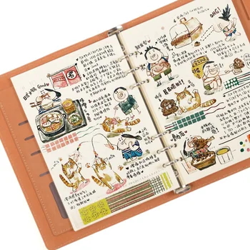 

1pcs leather notebook stationery A5 hand book blank page student small fresh notebook child Japanese hand book