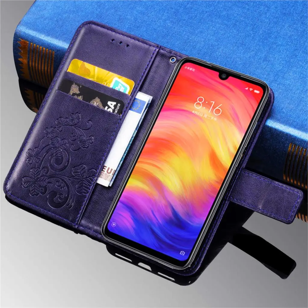 

PU Leather Flip Cover For Xiaomi Redmi Note 7 Case Redmi Note 7 Case Cover Wallet Bag Back Soft Silicone Skin For Xiaomi Redmi 7