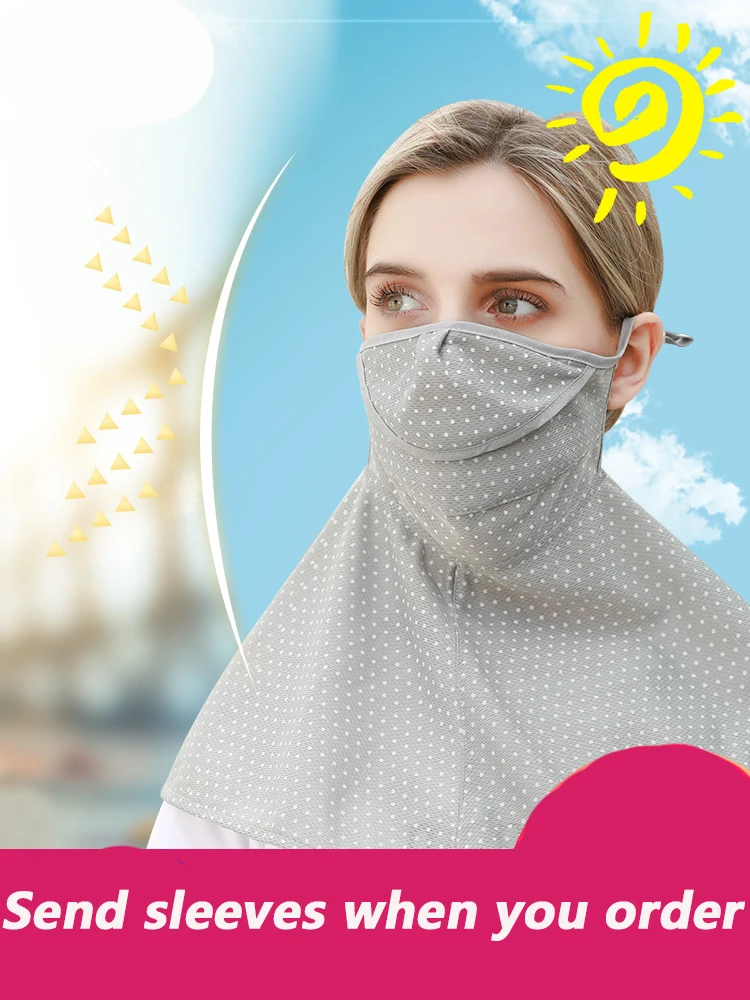 

Mask Sunscreen, Breathable Neck Protective Women Thin Ultraviolet Protective Summer Mask Driving Full Face Sunshade Cleanable