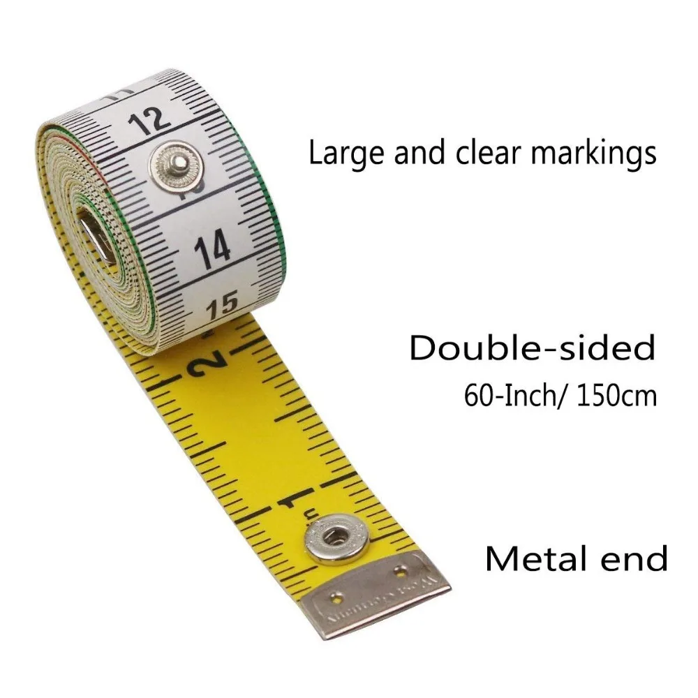 D& D Германия Качество Мягкая Рулетка Портной рулетка для измерения размеров тела швейный инструмент с защелкой крепеж