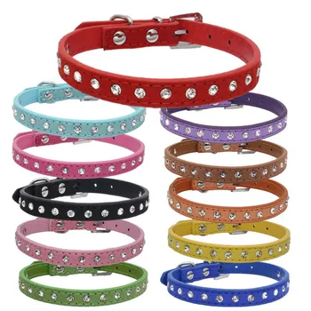 

Small Cats Collars Dogs Kitten Rhinestone Accessories For Pets Breakaway Collars Chihuahua collier pour chat animaux reglable