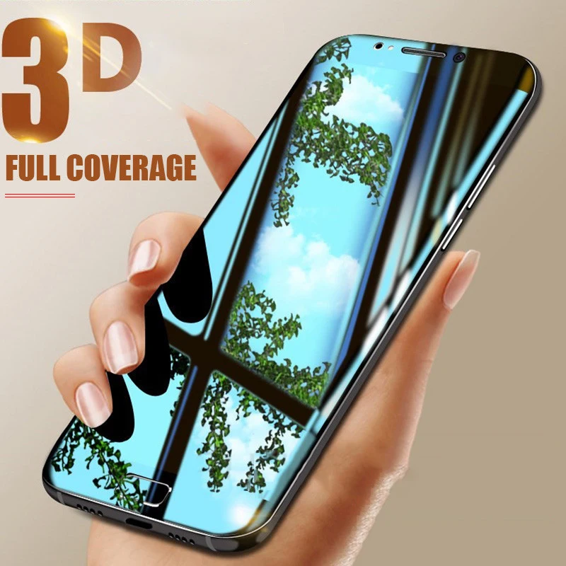 Изогнутое закаленное стекло с полным покрытием для Samsung Galaxy S9 S6 S7 Edge S8 Plus Note8