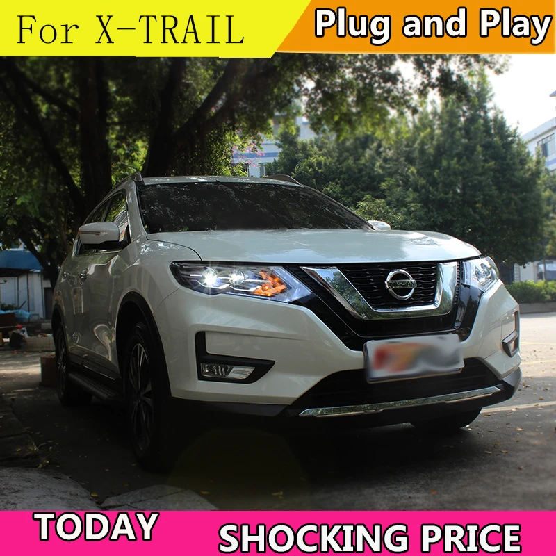  doxa 2Pcs LED Headlights For Nissan X-Trail 2017 led car lights Angel eyes xenon HID KIT Fog lights - 32989548467