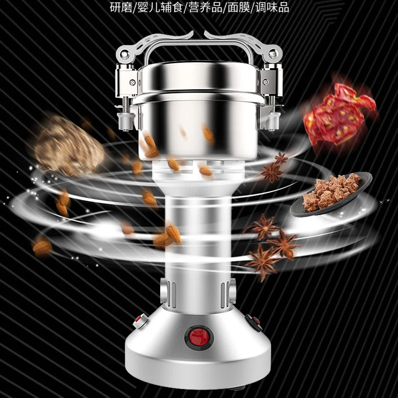 

Grains Spices Cereals Coffee Dry Food Grinder Mill Grinding Machine gristmill home medicine flour powder crusher