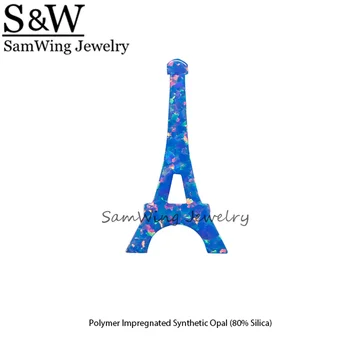 

50PCS/lot Wholesale Eiffel Tower opal 12*23.3mm opal Synthetic Fire Opal Necklace Lab created opal beads for DIY Bracelet
