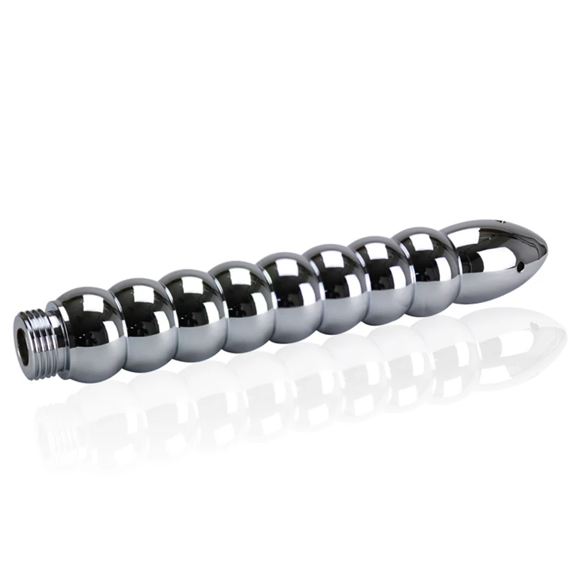 MaryXiong Metal Anal Shower Butt Plug Beads Douche Erotic Enemator Vagina Cleaner Enema Head Nozzle | Красота и здоровье