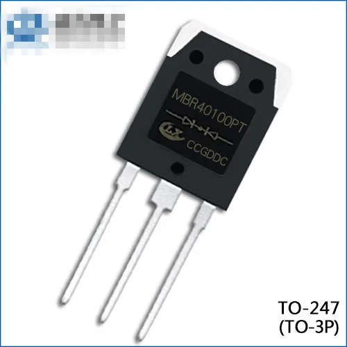 thumbnail image 2 of Pack Of 5pcs) MBR40100PT ASEMI TO-247/3P Package Schottky Barrier Diode 40a 100v With Heat Sink For Transformer 2 of 10