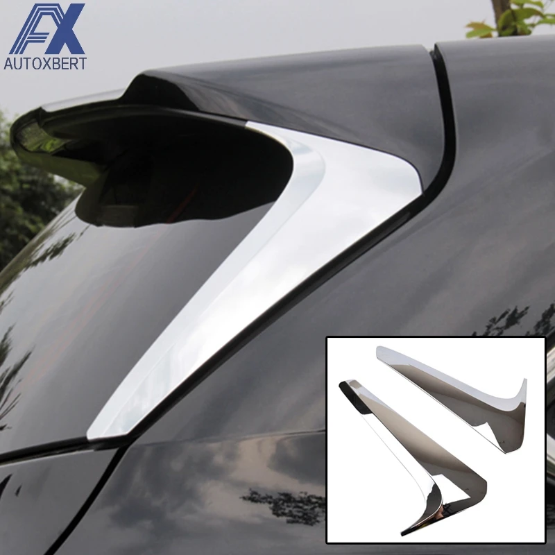 

AX Chrome Rear Window Side Spoiler Wing Trim Cover Pillar Post Decoration For Toyota Highlander Kluger 2014 2015 2016 2017 2018