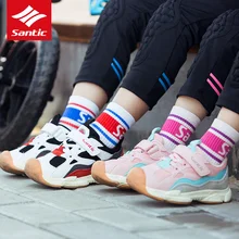 Santic дышащая детская велосипедная обувь Pro Team Racing детская велосипедная обувь противоскользящая Защитная велосипедная спортивная обувь для мальчиков и девочек