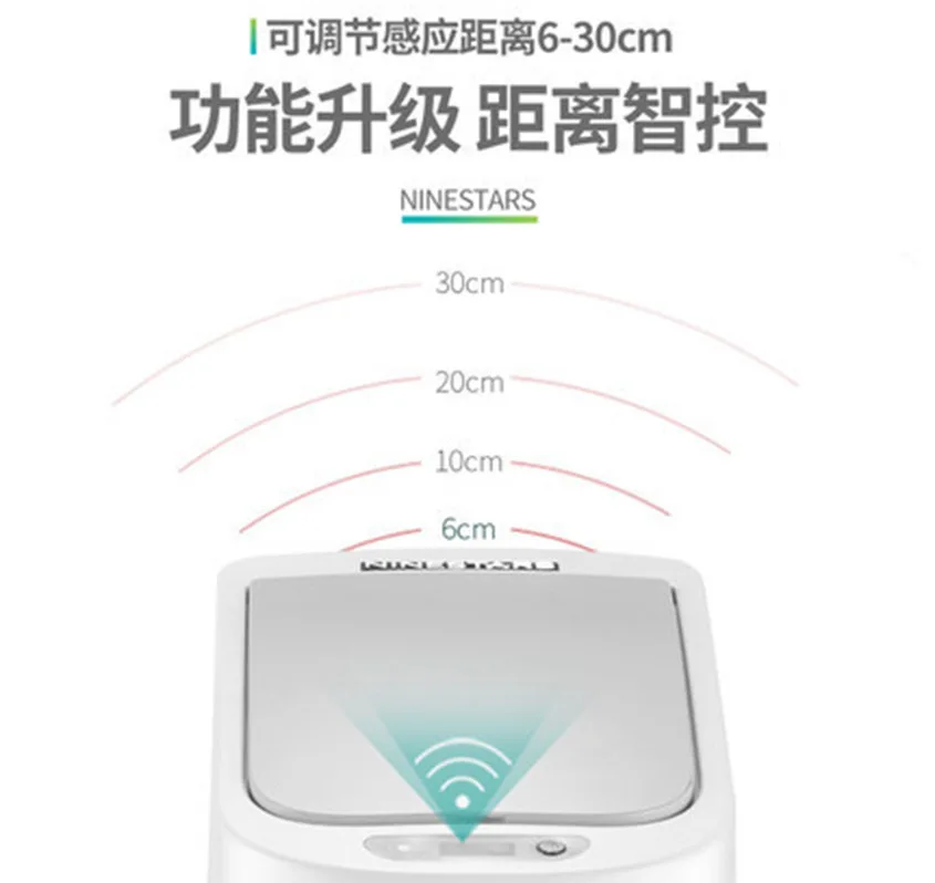 Интеллектуальное Индукционное пластиковое мусорное ведро для гостиной, креативное ведро для хранения, для ванной комнаты, водонепроницаемые мусорные баки с тачпадом