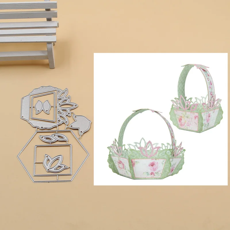 

Tulip Flower basket Metal Cutting Dies Stencils for DIY Scrapbook Photo Album Paper Card Decorative Craft Embossing Die