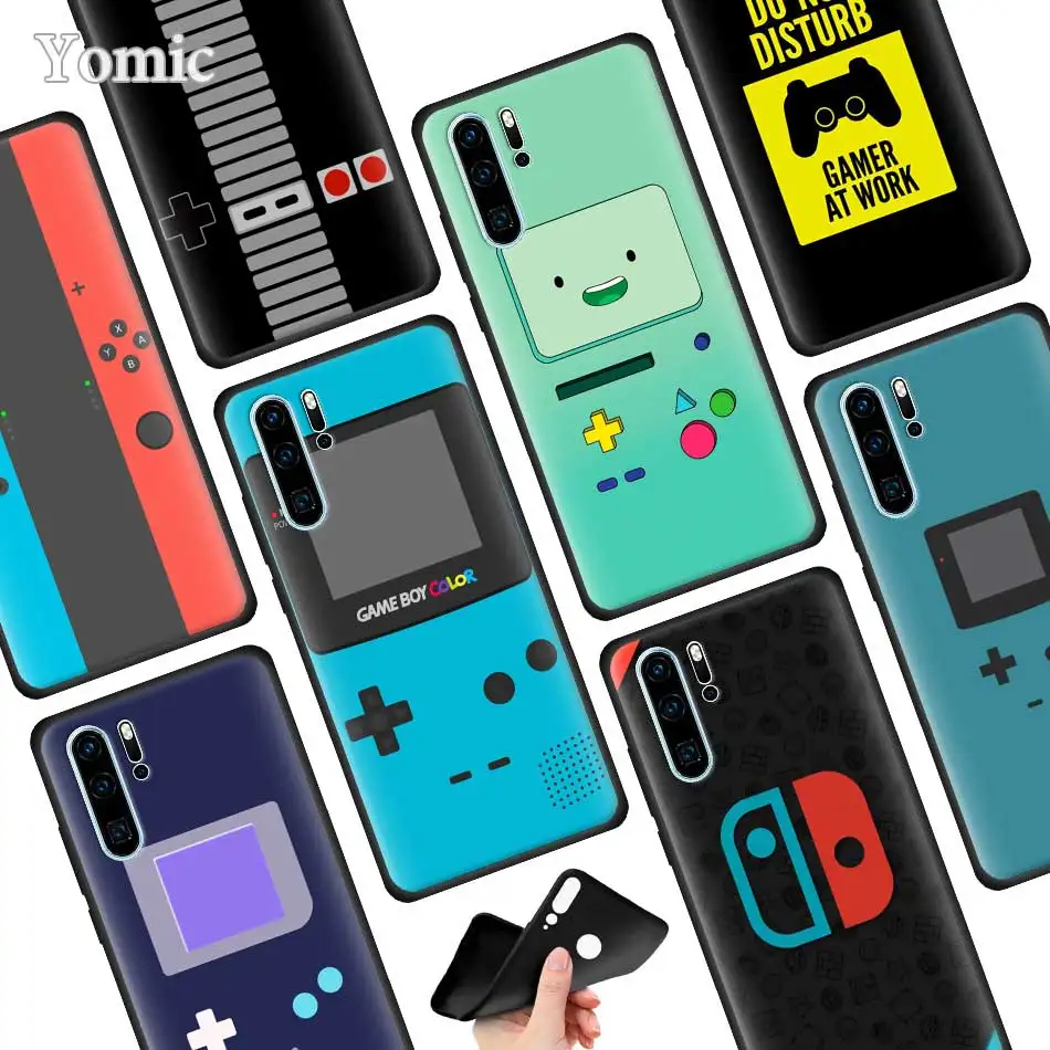 

Game Boy Game Box print Back Silicone Case for Huawei P30 P20 Pro P9 P10 P20 P30 Lite P Smart Plus Mate 10 20 Pro Case