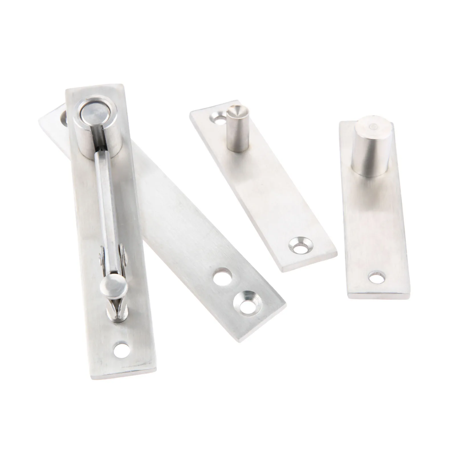 DRELD Stainless Steel Door Hinge Wooden Door Hidden Hinge 130x25mm 105x25mm Pivot 360 Degree Install Up and Down