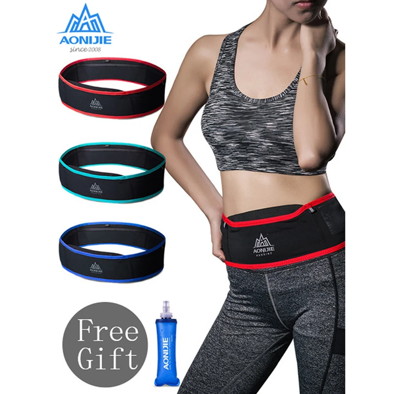 

Tight Slim Jogging Bag Running Waist Belt Fanny Pack Travel Money Marathon Gym Workout Fitness 6.9 in Mobile Phone Holder S,M,L