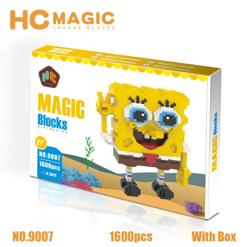 HC MAGIC 9007 алмаз губка для университета строительные блоки для детей Подарки Игрушка "сделай сам" с героями мультфильмов милые развивающие - Цвет: With Original Box