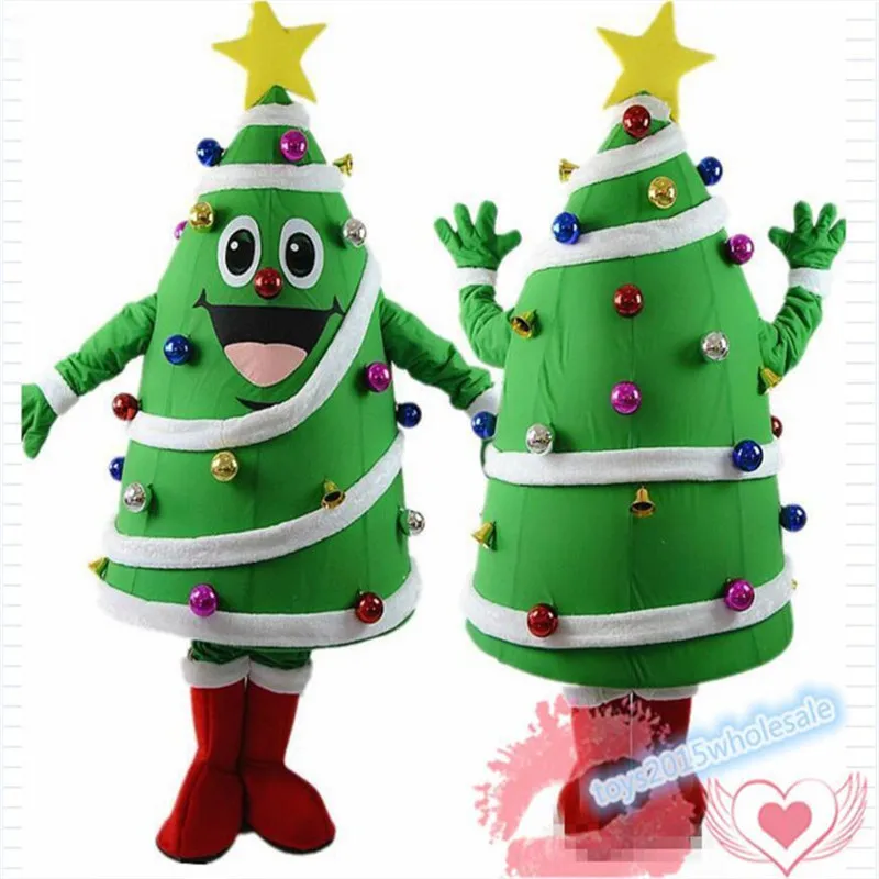 

Advertising Carnival Christmas Tree Mascot Costume Suits Outfits Cosplay Party Game Dress Adults Halloween Holiday New