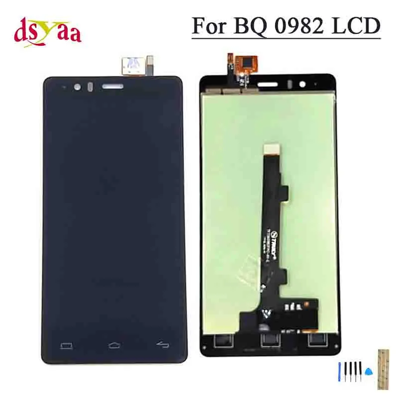 5 дюймовый ЖК дисплей для BQ Aquaris E5.0 E5 0858 0982 0760 0759 кодирующий | Экраны для мобильных телефонов -32904120253