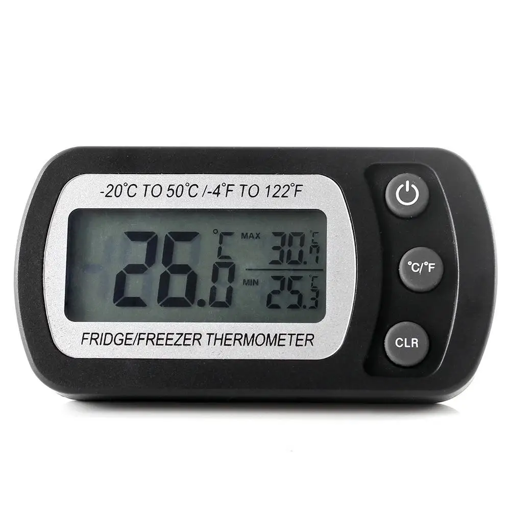 

LanLan Refrigerator Thermometer Digital Freezer Room Reptiles Box Thermometer Waterproof Function with Large LCD Display