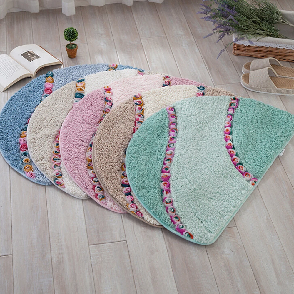 

Soft Door Carpets Warm Colorful Plush Rug Mat Bedroom Floor Rugs Slip Resistant Mats Home Decor 40*60CM