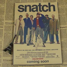 Snatch Vintage póster de película para pared de papel decoración del hogar Cudros Art pintura Mix pedido pegatina de pared