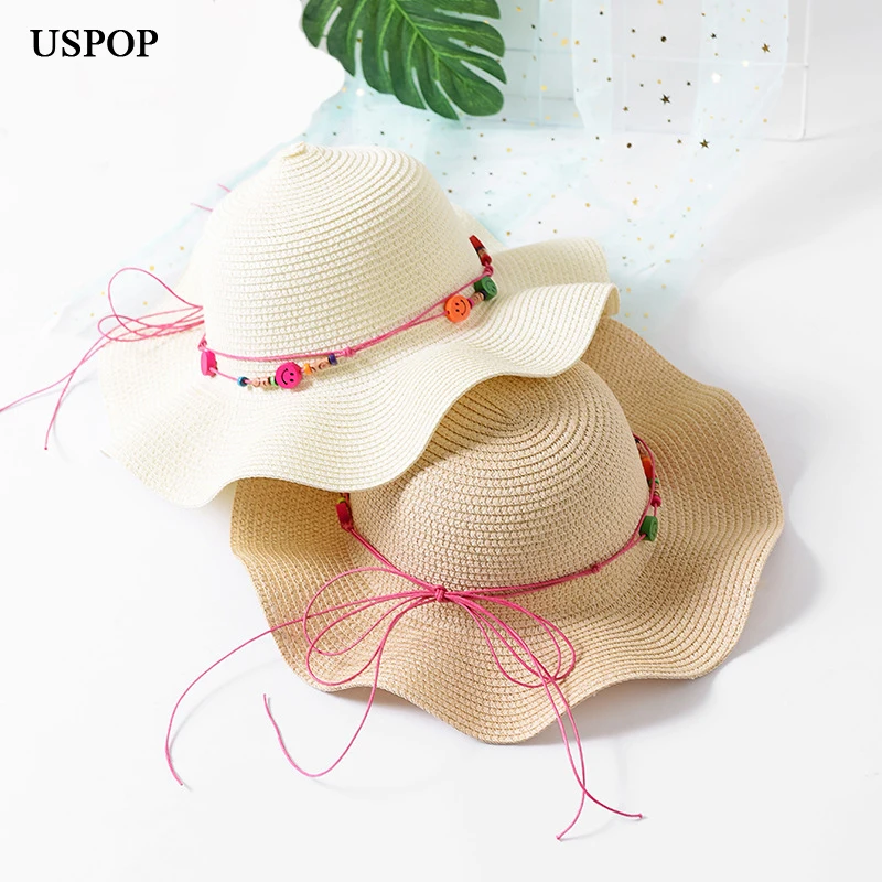 USPOP 2018 Newest Cute children sun hats Girl summer straw hat baby