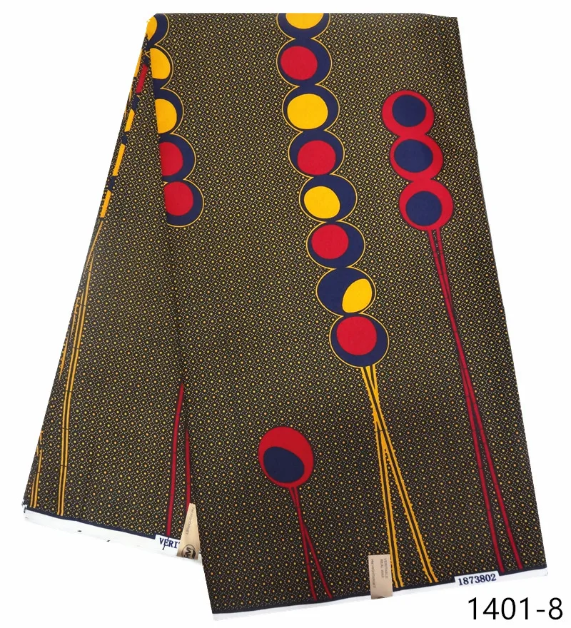 Африканская восковая ткань Java воск полиэстер Анкара ткань для платья гарантированное качество настоящая восковая Ткань для шитья 6 ярдов! 1401-1