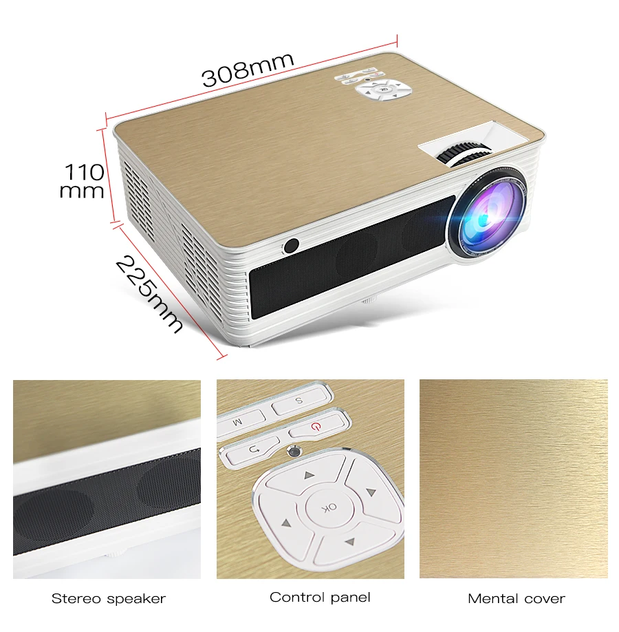 Touyinger светодиодный проектор M5 full HD видео 4000 люмен 1280*720 P(Android Bluetooth 5G WiFi 4K опционально) проектор домашний кинотеатр 3D