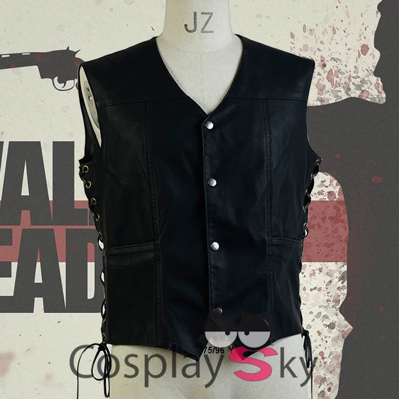 

The Hot Cosplay Costume Halloween Unform Leather Vest Handwork Pattern