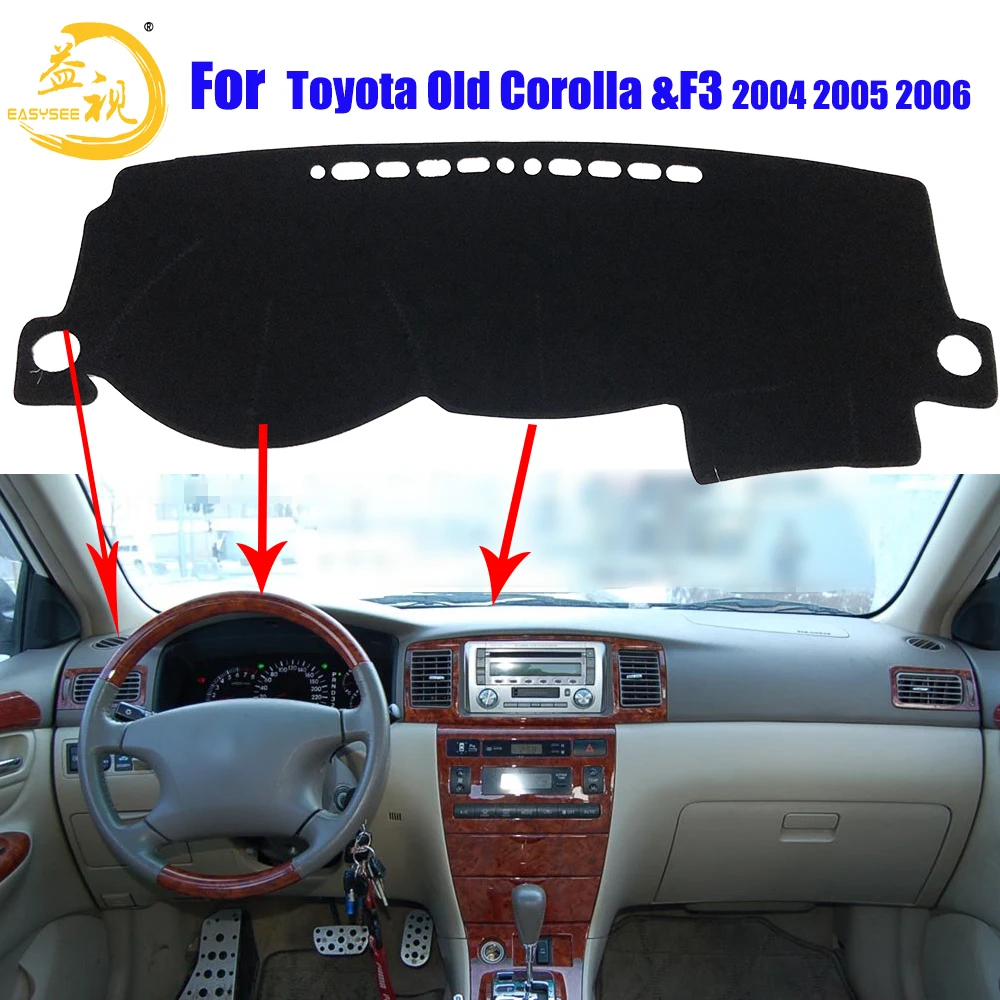 

Easysee Dashboard Cover Pad Dashmat Dash Mat Sun Shade Dash Board Cover Carpet For TOYOTA Old COROLLA&F3 2004 2005 2006