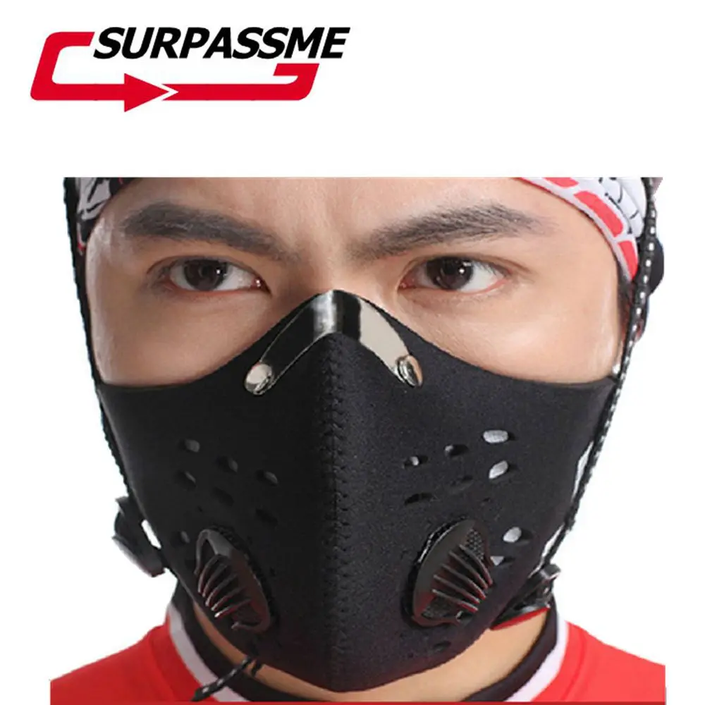 

Carbon Anti Dust Bicycle Motorcycle mask Racing Ski Half Face Mask Windproof Breathable Face Mask Outdoor carbon filter mask