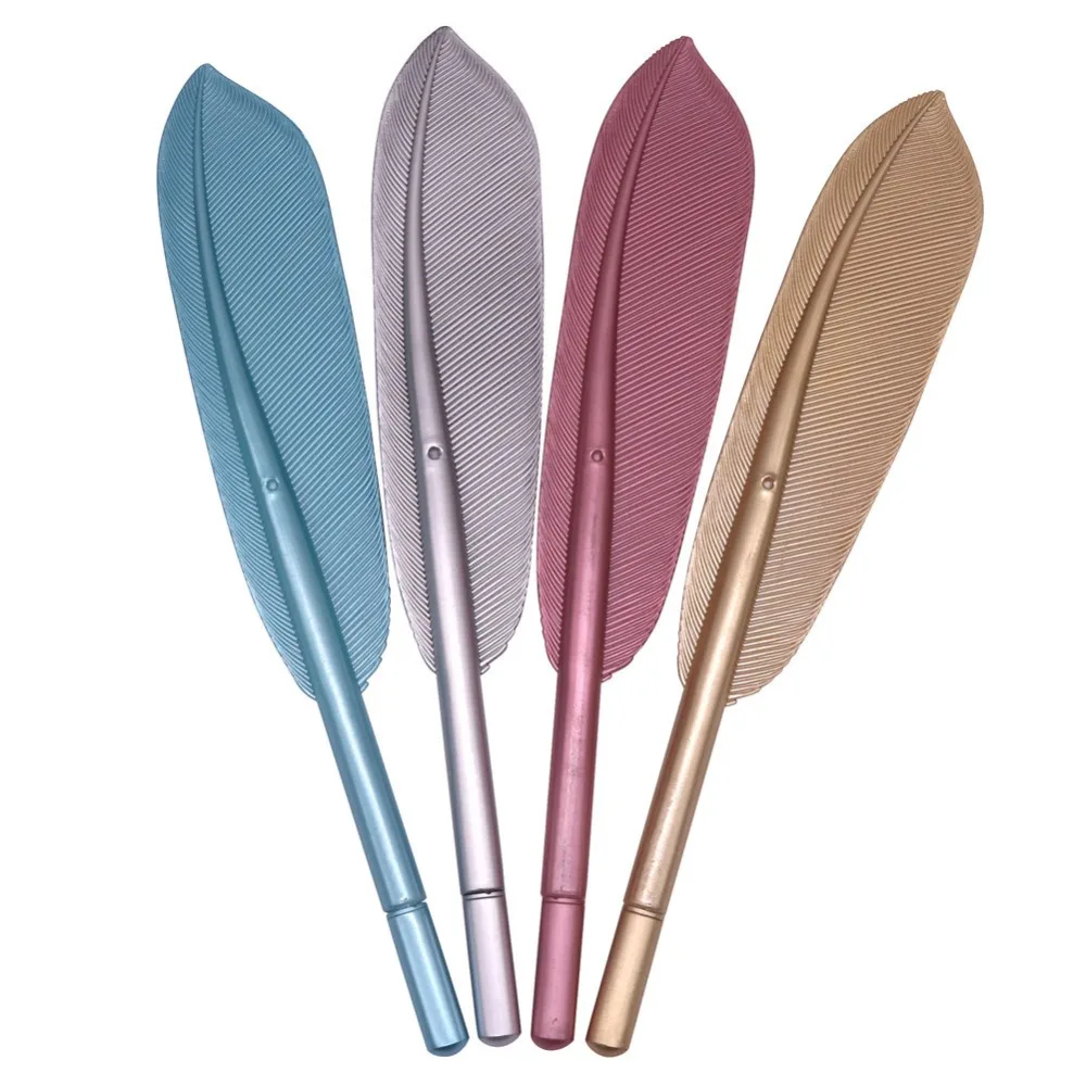 Buy 80 pcs 4 Color Plastic Handle Feather Pen