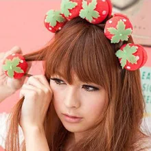 12 шт. Клубничные шарики Уход за волосами мягкие ролики укладка бигуди прекрасные DIY Инструменты