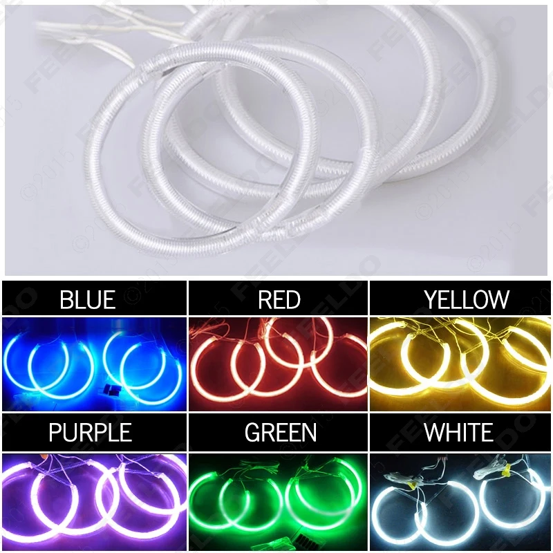 

Car 6-Color Headlight CCFL Angel Eyes Halo Rings For BYD F3 #J-3396
