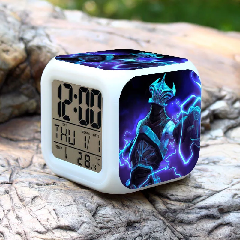 3D dota 2 figurine pudge light table alarm lamp toys 2016 New Dota2 ti4 Q hero action figures resin