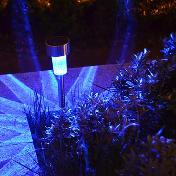 KSOL Солнечный LED-лампа для дорожек на открытом воздухе Газон Сад Пейзаж Нержавеющая сталь пятно лампы синий/красный/зеленый/белый/теплый белый/красочные
